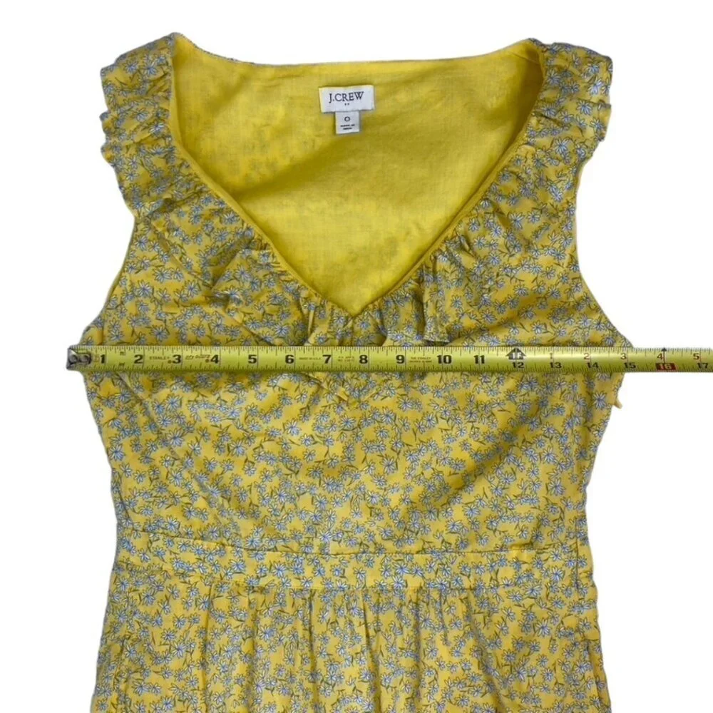 J. Crew Printed V-neck Ruffle Midi Dress